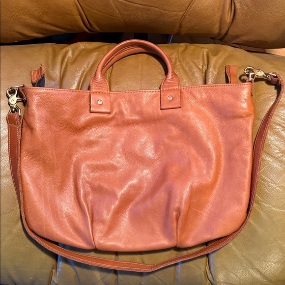 Clare V Tan Crossbody Messenger Bag - Picture 7 of 14